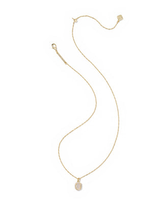 Kendra Scott Jewelry - Necklaces Daphne Gold Crystal Frame Short Pendant Iridescent Drusy