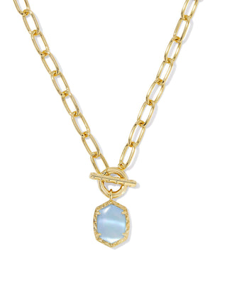 Kendra Scott Jewelry - Necklaces Daphne Gold Link and Chain Necklace Light Blue MOP