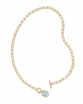 Kendra Scott Jewelry - Necklaces Daphne Gold Link and Chain Necklace Light Blue MOP