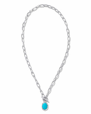 Kendra Scott Jewelry - Necklaces Daphne Silver Link and Chain Necklace Variegated Turq