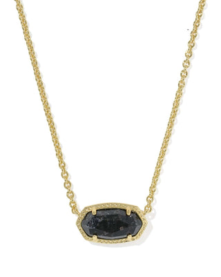 Kendra Scott Jewelry - Necklaces Elisa Gold Boo Short Pendant Black Granite