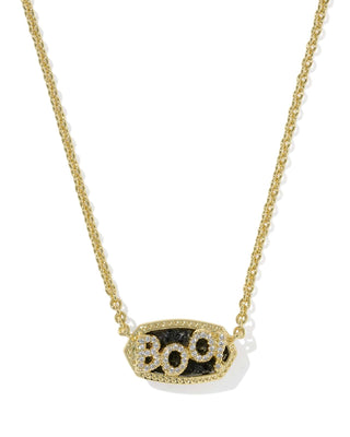 Kendra Scott Jewelry - Necklaces Elisa Gold Boo Short Pendant Black Granite