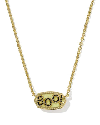 Kendra Scott Jewelry - Necklaces Elisa Gold Boo Short Pendant White Glow in the Dark