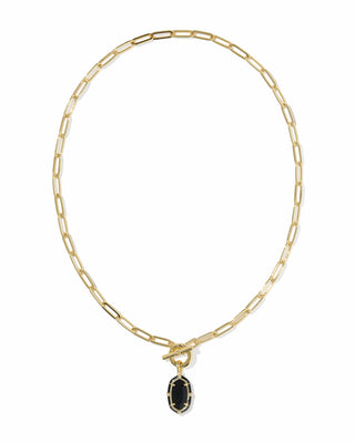 Kendra Scott Jewelry - Necklaces Elisa Gold Enamel Link & Chain Necklace Black