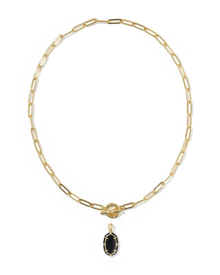 Kendra Scott Jewelry - Necklaces Elisa Gold Enamel Link & Chain Necklace Black