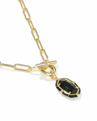 Kendra Scott Jewelry - Necklaces Elisa Gold Enamel Link & Chain Necklace Black