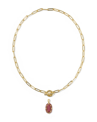 Kendra Scott Jewelry - Necklaces Elisa Gold Enamel Link & Chain Necklace Maroon Magnesite