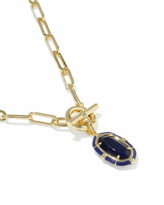 Kendra Scott Jewelry - Necklaces Elisa Gold Enamel Link & Chain Necklace Navy MOP
