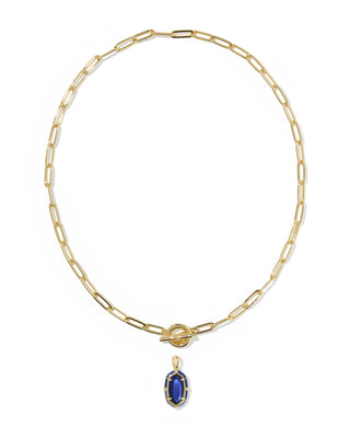Kendra Scott Jewelry - Necklaces Elisa Gold Enamel Link & Chain Necklace Navy MOP