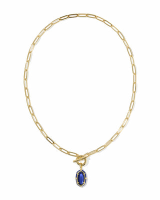 Kendra Scott Jewelry - Necklaces Elisa Gold Enamel Link & Chain Necklace Navy MOP