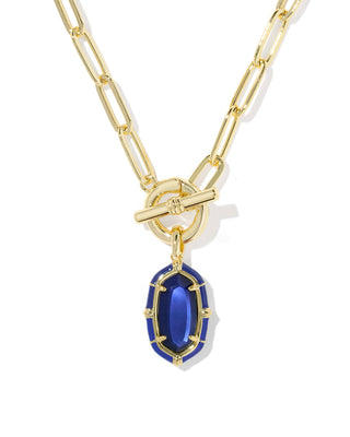 Kendra Scott Jewelry - Necklaces Elisa Gold Enamel Link & Chain Necklace Navy MOP