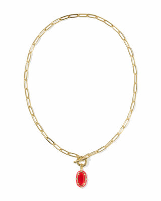 Kendra Scott Jewelry - Necklaces Elisa Gold Enamel Link & Chain Necklace Red