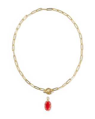 Kendra Scott Jewelry - Necklaces Elisa Gold Enamel Link & Chain Necklace Red