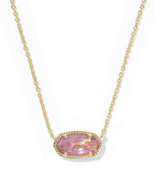 Kendra Scott Jewelry - Necklaces Elisa Gold Pendant Necklace Light Mauve Illusion