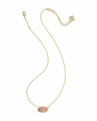 Kendra Scott Jewelry - Necklaces Elisa Gold Pendant Necklace Light Mauve Illusion