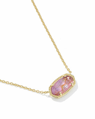 Kendra Scott Jewelry - Necklaces Elisa Gold Pendant Necklace Light Mauve Illusion