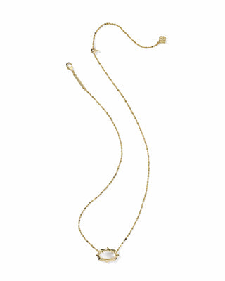Kendra Scott Jewelry - Necklaces Elisa Gold Scallop Frame Short Pendant Necklace Natural MOP