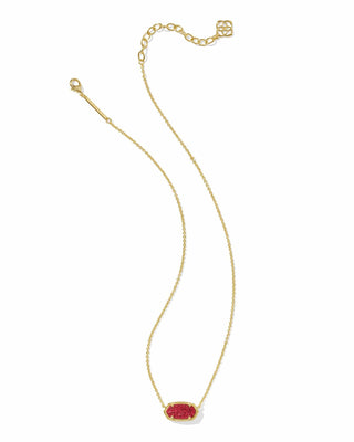 Kendra Scott Jewelry - Necklaces Elisa Gold Short Pendant Necklace Bright Red Durzy