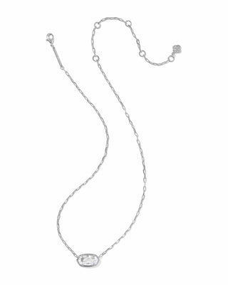 Kendra Scott Jewelry - Necklaces Elisa Luxe Silver Short Pendant Necklace White CZ
