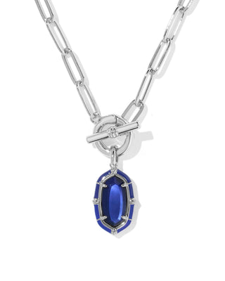 Kendra Scott Jewelry - Necklaces Elisa Silver Enamel Link & Chain Necklace Navy MOP