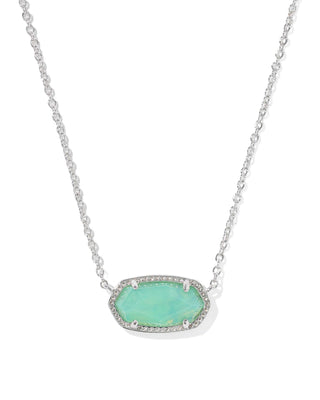 Kendra Scott Jewelry - Necklaces Elisa Silver Pendant Necklace Mint Iridescent Abalone