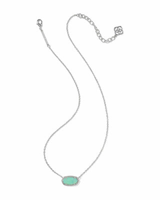 Kendra Scott Jewelry - Necklaces Elisa Silver Pendant Necklace Mint Iridescent Abalone