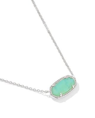 Kendra Scott Jewelry - Necklaces Elisa Silver Pendant Necklace Mint Iridescent Abalone
