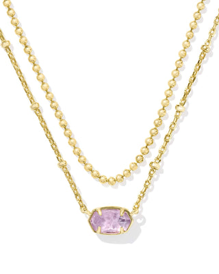 Kendra Scott Jewelry - Necklaces Emilie Gold Multi Strand Necklace Purple Amethyst