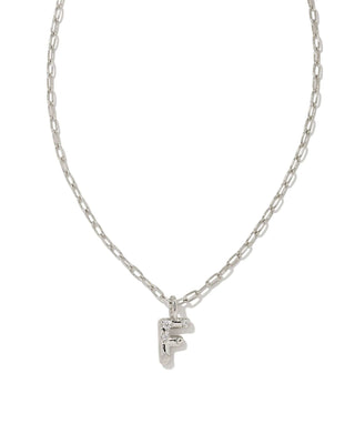 Kendra Scott Jewelry - Necklaces F Crystal Letter Pendant Necklace Silver