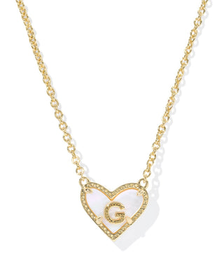 Kendra Scott Jewelry - Necklaces Heart Letter G Gold Ivory MOP Short Pendant Necklace