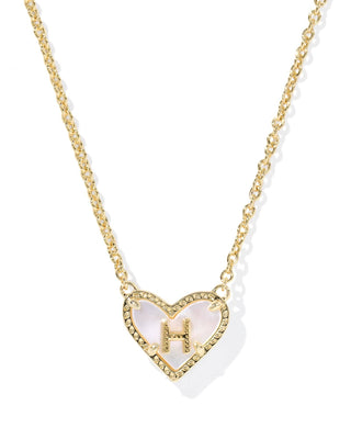 Kendra Scott Jewelry - Necklaces Heart Letter H Gold Ivory MOP Short Pendant Necklace