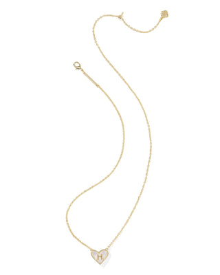 Kendra Scott Jewelry - Necklaces Heart Letter H Gold Ivory MOP Short Pendant Necklace