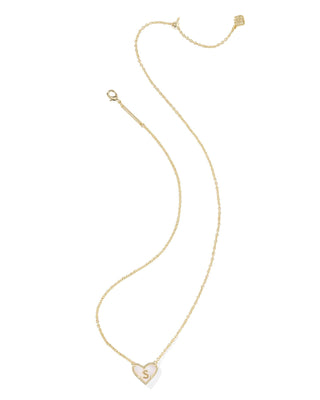 Kendra Scott Jewelry - Necklaces Heart Letter S Gold Ivory MOP Short Pendant Necklace