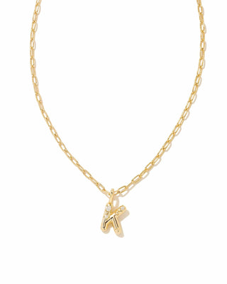 Kendra Scott Jewelry - Necklaces K Crystal Letter Pendant Necklace Gold