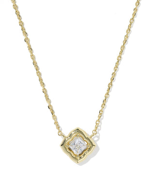 Kendra Scott Jewelry - Necklaces Mallory Crystal Gold Short Pendant Necklace