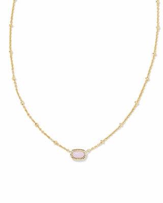 Kendra Scott Jewelry - Necklaces Mini Elisa Gold Satellite Short Pendant Necklace Pink Opalite Crystal