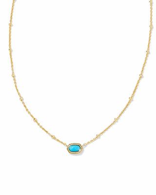 Kendra Scott Jewelry - Necklaces Mini Elisa Gold Satellite Short Pendant Necklace Turquoise