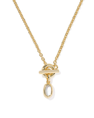 Kendra Scott Jewelry - Necklaces Mini Elisa Gold Toggle Short Pendant Necklace Ivory MOP