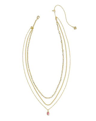 Kendra Scott Jewelry - Necklaces Mini Elisa Gold Triple Strand Necklace Azalea Illusion