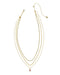 Kendra Scott Jewelry - Necklaces Mini Elisa Gold Triple Strand Necklace Azalea Illusion