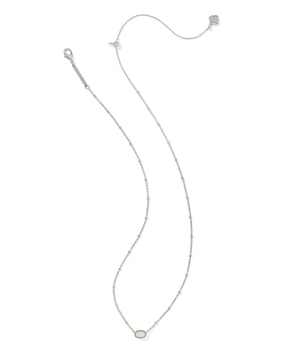 Kendra Scott Jewelry - Necklaces Mini Elisa Silver Satellite Short Pendant Necklace Iridescent Druzy