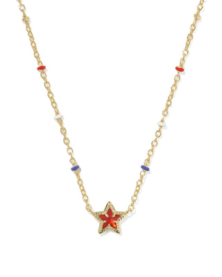 Kendra Scott Jewelry - Necklaces Mini Gold Cassidy Short Pendant Necklace Red Illusion