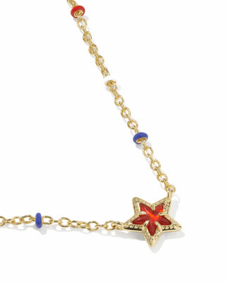Kendra Scott Jewelry - Necklaces Mini Gold Cassidy Short Pendant Necklace Red Illusion
