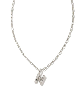 Kendra Scott Jewelry - Necklaces N Crystal Letter Pendant Necklace Silver