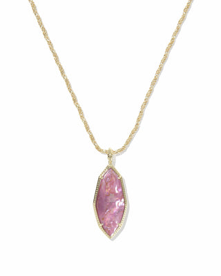Kendra Scott Jewelry - Necklaces Ophelia Gold Large Long Pendant Light Mauve Illusion