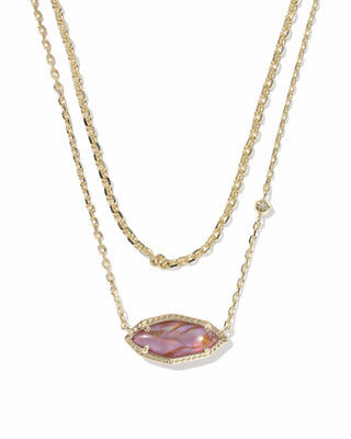 Kendra Scott Jewelry - Necklaces Ophelia Gold Multi Strand Necklace Light Mauve Illusion