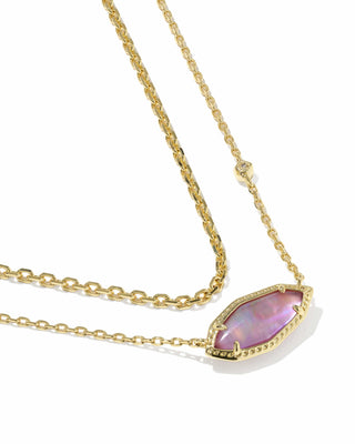 Kendra Scott Jewelry - Necklaces Ophelia Gold Multi Strand Necklace Light Mauve Illusion
