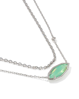 Kendra Scott Jewelry - Necklaces Ophelia Silver Multi Strand Necklace Mint Iridescent Abalone