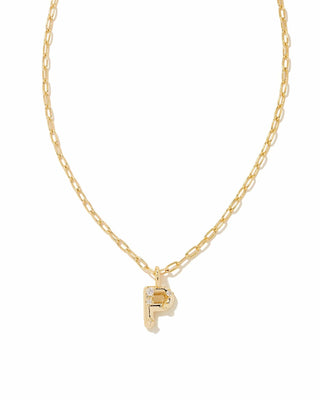 Kendra Scott Jewelry - Necklaces P Crystal Letter Pendant Necklace Gold