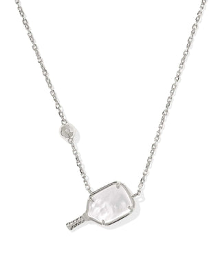 Kendra Scott Jewelry - Necklaces Pickleball Silver Short Pendant Necklace Ivory MOP